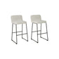 40" Channel Stitched Low Fabric Barstool, Set of 2, Gray By Casagear Home