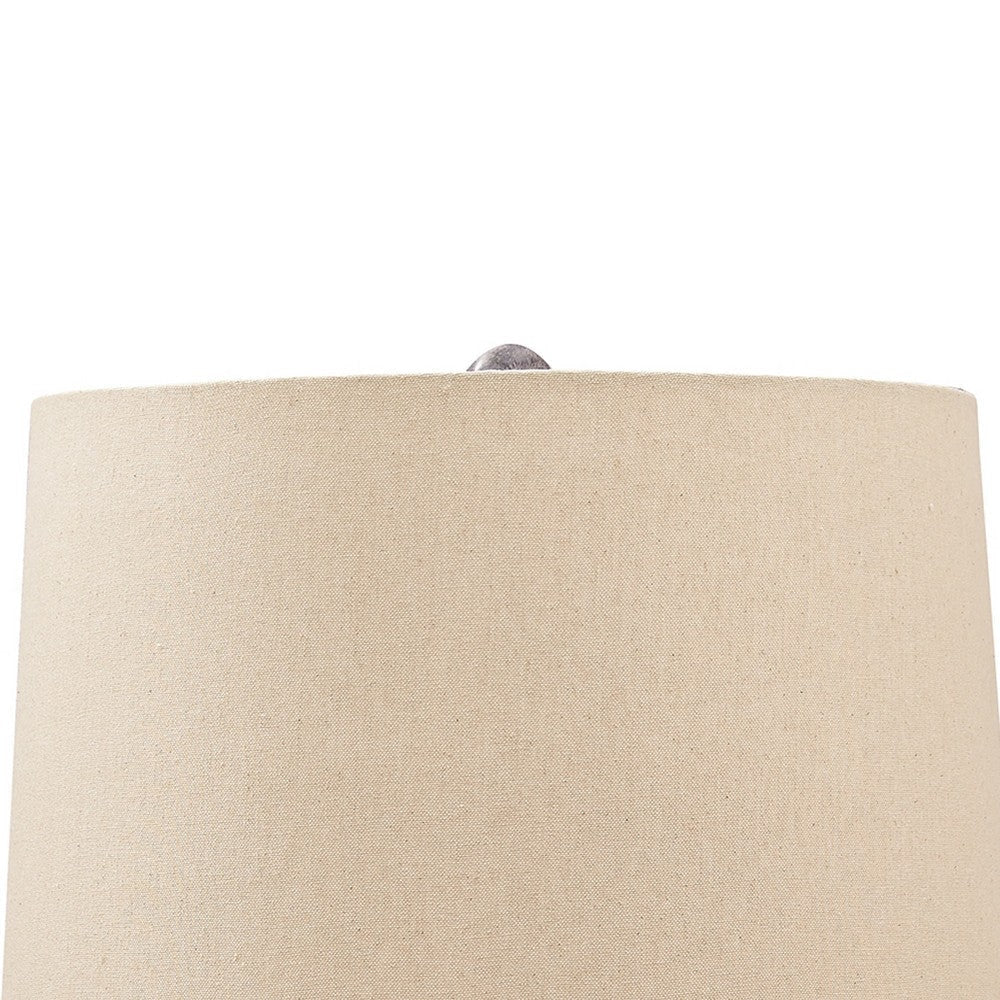 Metal Table Lamp with Urn Shape Base, Brown By Casagear Home