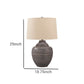 Metal Table Lamp with Urn Shape Base Brown By Casagear Home BM231401