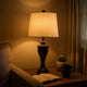 Dante Table Lamp Set | Turned Pedestal Metal Base | Bronze