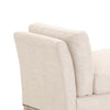 Padded Fabric Bench with Flared Arms and Nailhead Trim, Beige By Casagear Home