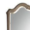 Wooden Molded Frame Mirror with Scalloped Design Top Taupe Brown BM231656