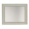Molded Wooden Trim Mirror with Mounting Hardware, Silver