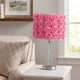 Bloom Roses Table Lamp | Drum Shade | Twisted Acrylic Base | Pink