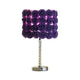 Bloom Roses Table Lamp | Drum Shade | Twisted Acrylic Base | Purple BM231815