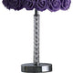 Bloom Roses Table Lamp | Drum Shade | Twisted Acrylic Base | Purple BM231815