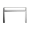 Metal Console Table with One Open Shelf Silver and Chrome BM231825