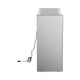 Metal Console Table with One Open Shelf Silver and Chrome BM231825