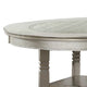 Lyra Dining Table | Round Wood Top | Glass Insert | Champagne Silver