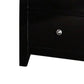 2 Drawer Wooden Nightstand with Metal Knobs Espresso Brown By Casagear Home BM231859