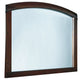 46 Inch Rectangular Arched Wooden Frame Mirror, Brown