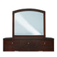 46 Inch Rectangular Arched Wooden Frame Mirror, Brown