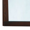 46 Inch Rectangular Arched Wooden Frame Mirror, Brown