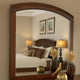 46 Inch Rectangular Arched Wooden Frame Mirror, Brown