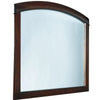 46 Inch Rectangular Arched Wooden Frame Mirror, Brown