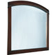 46 Inch Rectangular Arched Wooden Frame Mirror, Brown