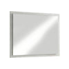 40 Inch Rectangular Wooden Frame Modern Mirror, Gray