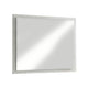 40 Inch Rectangular Wooden Frame Modern Mirror, Gray