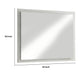 40 Inch Rectangular Wooden Frame Modern Mirror, Gray