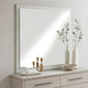 40 Inch Rectangular Wooden Frame Modern Mirror, Gray