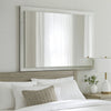 40 Inch Rectangular Wooden Frame Modern Mirror, Gray