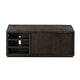 64 Inches Grained 2 Door Media Console with Adjustable Shelf, Brown