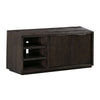 64 Inches Grained 2 Door Media Console with Adjustable Shelf, Brown