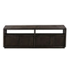 74 Inches Grained 2 Door Media Console with Adjustable Shelf Brown BM231904