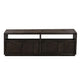 74 Inches Grained 2 Door Media Console with Adjustable Shelf Brown BM231904