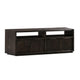 74 Inches Grained 2 Door Media Console with Adjustable Shelf, Brown