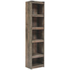 Ashley 72 Inches 5 Compartment Wooden Pier with Metal Brackets, Brown
