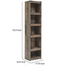 Ashley 72 Inches 5 Compartment Wooden Pier with Metal Brackets, Brown