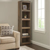 Ashley 72 Inches 5 Compartment Wooden Pier with Metal Brackets, Brown
