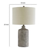 Nora Table Lamp | Textured Ceramic Frame | Fabric Shade | Gray & Off White