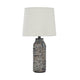 Nova Table Lamp Set | Textured Base | Fabric Shade | White & Black