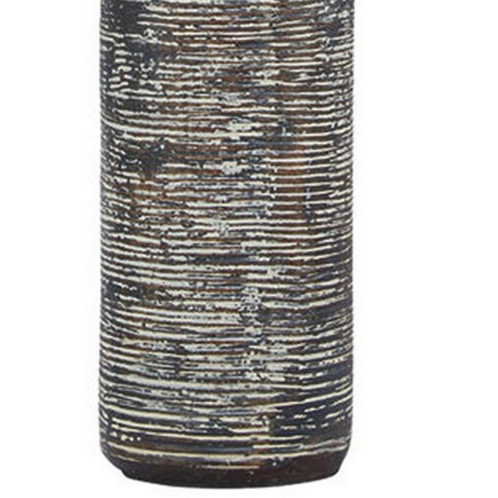 Nova Table Lamp Set | Textured Base | Fabric Shade | White & Black