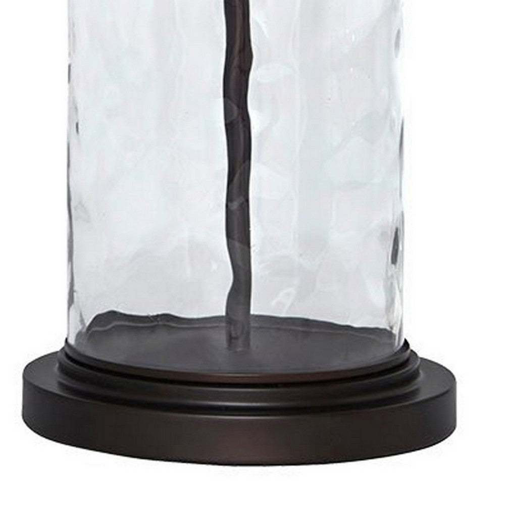 Kai Table Lamp | Drum Shade | Glass Insert Base | Bronze