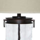 Kai Table Lamp | Drum Shade | Glass Insert Base | Bronze
