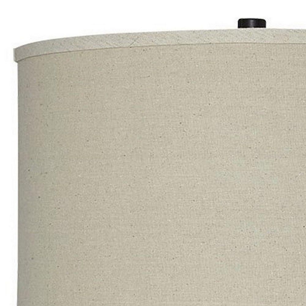 Kai Table Lamp | Drum Shade | Glass Insert Base | Bronze
