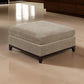 Fabric Cocktail Ottoman with Chamfered Feet, Gray By Casagear Home