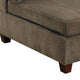 Nora Armless Chair | Fabric | Loose Back Pillows | Brown