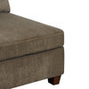 Nora Armless Chair | Fabric | Loose Back Pillows | Brown
