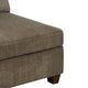 Nora Armless Chair | Fabric | Loose Back Pillows | Brown