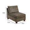Nora Armless Chair | Fabric | Loose Back Pillows | Brown