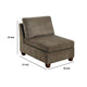 Nora Armless Chair | Fabric | Loose Back Pillows | Brown