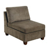 Nora Armless Chair | Fabric | Loose Back Pillows | Brown