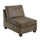 Nora Armless Chair | Fabric | Loose Back Pillows | Brown