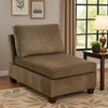 Nora Armless Chair | Fabric | Loose Back Pillows | Brown