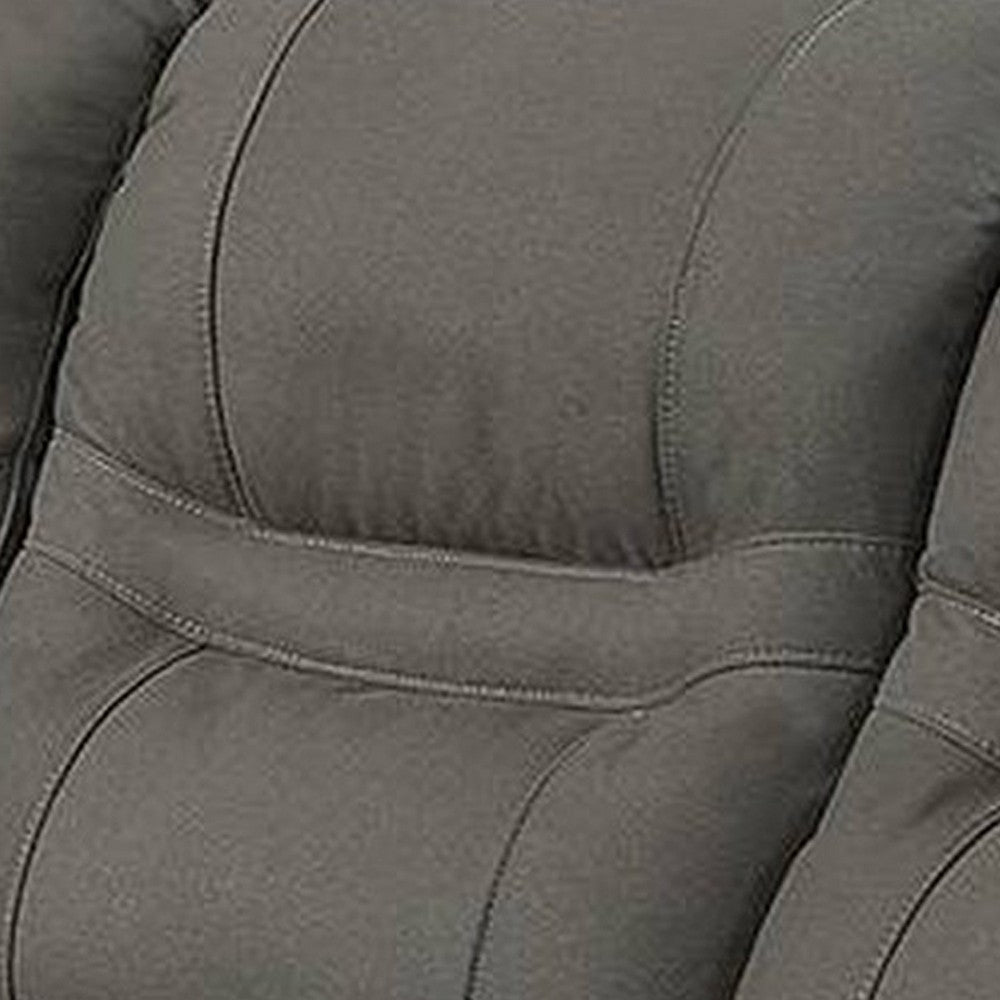 Ryder Reclining Sofa | 41’’ | Faux Leather | USB Port | Gray BM232081