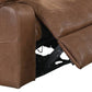 41 Inch leatherette Reclining Chair with USB Port Brown By Casagear Home BM232082